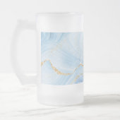 青エレガントクールグリッター付き金ゴールド フロストグラスビールジョッキ (左)