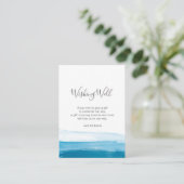 青エレガントグラデーション水色願いウェルカード エンクロージャーカード (スタンド正面)