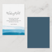 青エレガントグラデーション水色願いウェルカード エンクロージャーカード (正面/裏面)