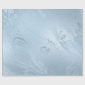 青エレガントスタイリッシュモダングリッター大理石 ラッピングペーパー (フラット)