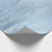 青エレガントスタイリッシュモダングリッター大理石 ラッピングペーパー (角)