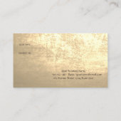 青エレガントスタイリッシュ金ゴールド大理石の紹介カード 紹介カード (裏面)