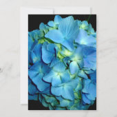 青エレガントティール(緑がかった色)フローラアジサイバラ結婚ズ 招待状 (裏面)