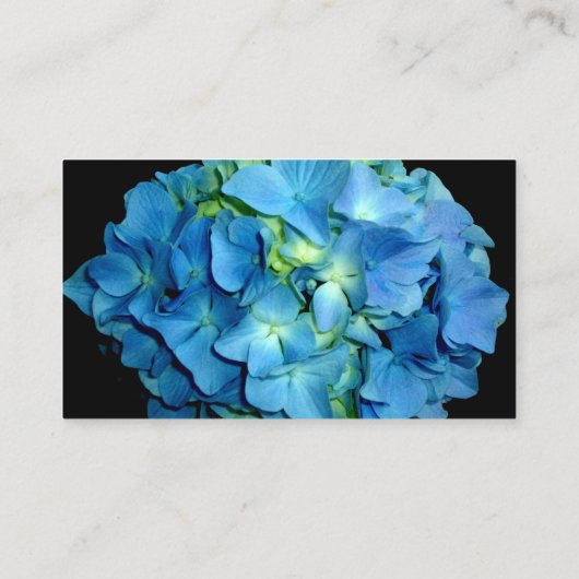 青エレガントティール(緑がかった色)フローラアジサイ青バラ エンクロージャーカード (裏面)