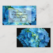 青エレガントティール(緑がかった色)フローラアジサイ青バラ エンクロージャーカード (正面/裏面)