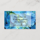 青エレガントティール(緑がかった色)フローラアジサイ青バラ エンクロージャーカード (正面)