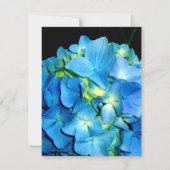 青エレガントティール(緑がかった色)フローラアジサイ青バラ サンキューカード (裏面)