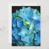 青エレガントティール(緑がかった色)フローラアジサイ青バラ 招待状 (裏面)