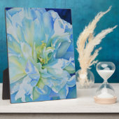 青エレガントティール（緑がかった色）フローラ水色 フォトプラーク (側面)