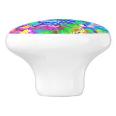 青エレガントティール（緑がかった色）ボホヒマワリ セラミックノブ (側面)