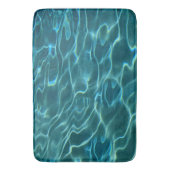 青エレガントティール(緑がかった色)水模様海湖 バスマット (正面縦)