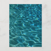 青エレガントティール（緑がかった色）水模様海湖 ポストカード (正面)