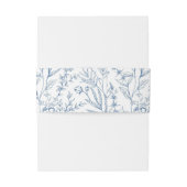 青エレガントトイルフランスのフローラ 招待状ベリーバンド (裏面例)