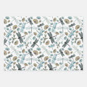 青エレガントトンフライ ラッピングペーパーシート (正面)