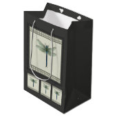 青エレガントトンボ ミディアムペーパーバッグ (正面アングル)