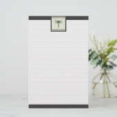 青エレガントトンボ 便箋 (スタンド正面)