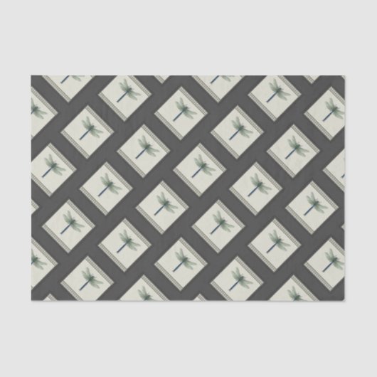 青エレガントトンボ 薄葉紙 (正面)