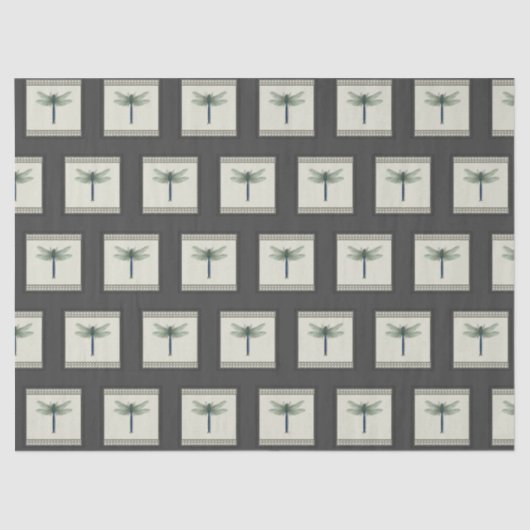 青エレガントトンボ 薄葉紙 (正面)