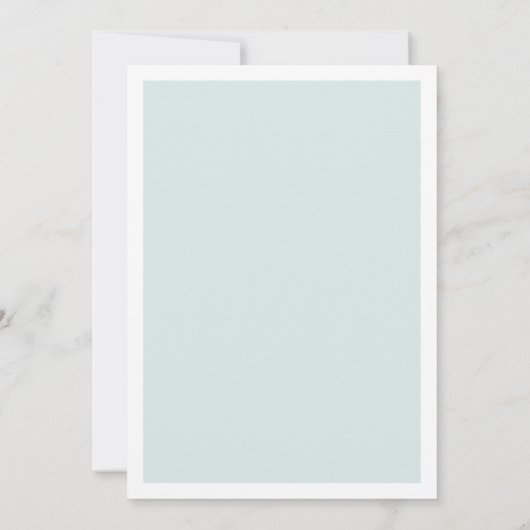 青エレガントバチェロレッテ。シンプルモダン 招待状 (裏面)