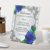 青エレガントバラ結婚の安全性 台座サイン (インサイチュ)