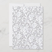 青エレガントバラ結婚婚約パーティ 招待状 (裏面)