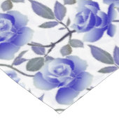 青エレガントバラ花 テーブルクロス (アングル)