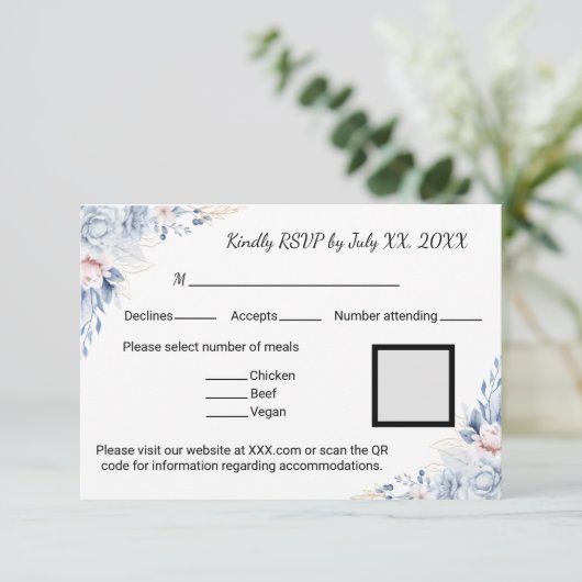 青エレガントバラ 出欠カード (スタンド正面)