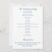 青エレガントパーソナライズされた紫陽花結婚の紋章 セーブザデート (裏面)