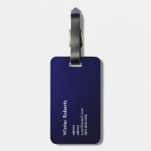 青エレガントパーソナライズされた色の装飾 ラゲッジタグ (裏面縦)