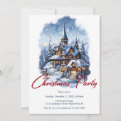 青エレガントパーティー 招待状 (正面)