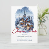 青エレガントパーティー 招待状 (スタンド正面)