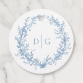 青エレガントビクトリアンクレスト結婚ズ フェイバータグ (正面)