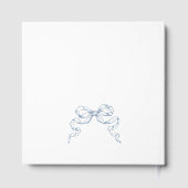 青エレガントビクトリアンフローラブライダルシャワー ゲストブック (裏面)