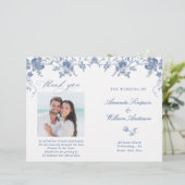 青エレガントビクトリアンフローラ結婚式 プログラム (スタンド正面)