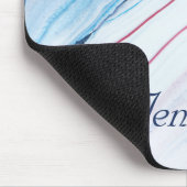 青エレガントピンク紫フェイク大理石パーソナライズされた マウスパッド (コーナー)