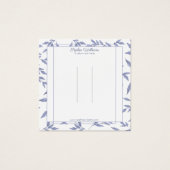 青エレガントフランスのいヘアピン表示カード (正面)