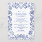 青エレガントフランスのフローラ結婚旅行日程 プログラム (裏面)