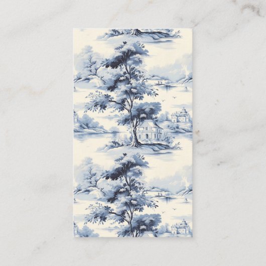 青エレガントフランスのヴィンテージ結婚フローラ エンクロージャーカード (裏面)