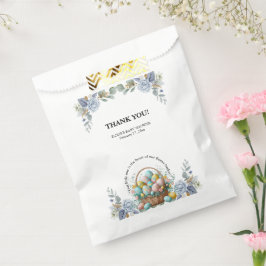 青エレガントフローライースター卵バスケットベビーシャワー フェイバーバッグ