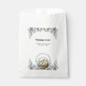 青エレガントフローライースター卵バスケットベビーシャワー フェイバーバッグ (正面)