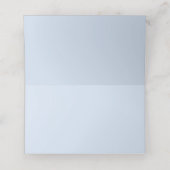 青エレガントフローラグ結婚リーリー プレイスカード (内部開封)