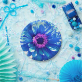 青エレガントフローラデイジー《植物》百日草ダリア ペーパープレート (パーティー)