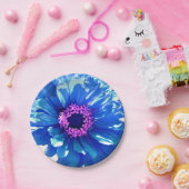 青エレガントフローラデイジー《植物》百日草ダリア ペーパープレート (パーティー)