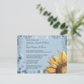 青エレガントフローラフォーマル結婚式 招待状 (スタンド正面)