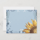 青エレガントフローラフォーマル結婚式 招待状 (裏面)