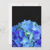 青エレガントフローラブルーアジサイブライダルシャワー 招待状 (裏面)