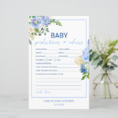 青エレガントフローラベビーシャワーゲーム印刷された少年 (スタンド正面)