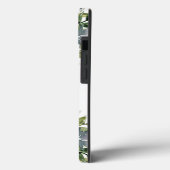 青エレガントフローラモノグラム名 Case-Mate iPhoneケース (裏面 / 左)