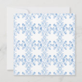 青エレガントフローラ卒業ブランチ招待状 招待状 (裏面)