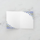 青エレガントフローラ折り曲げサンキューカード シーズンカード (内部)